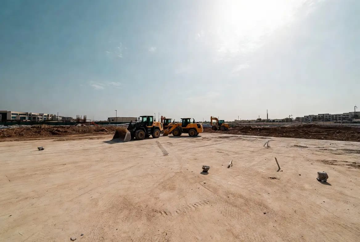 Controlled villa demolition in Mussafah Abu Dhabi by Raseen UAE