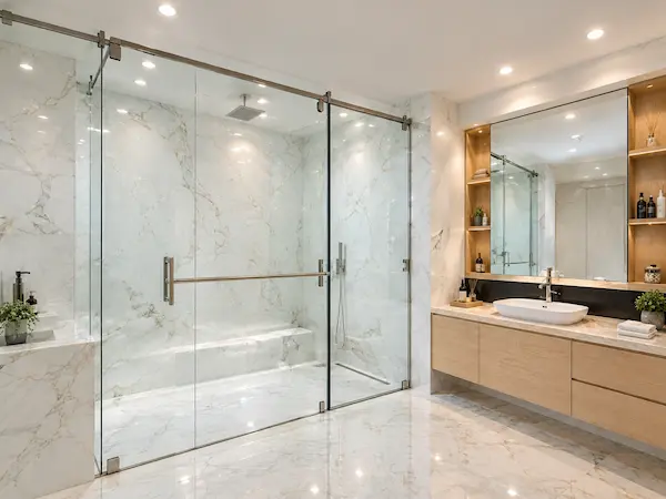 Glass sliding door installation in Dubai
