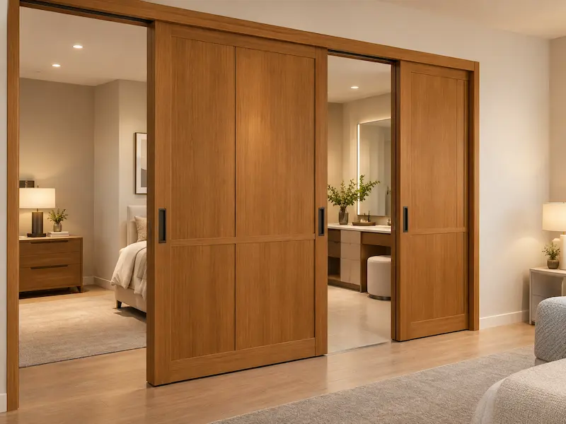Wooden interior sliding door in Dubai